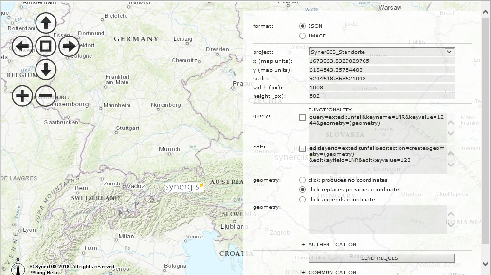 Demoseite für synservice-Schnittstelle