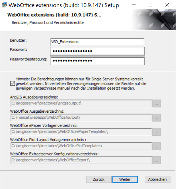 Installation mit lokalen Windows Benutzer