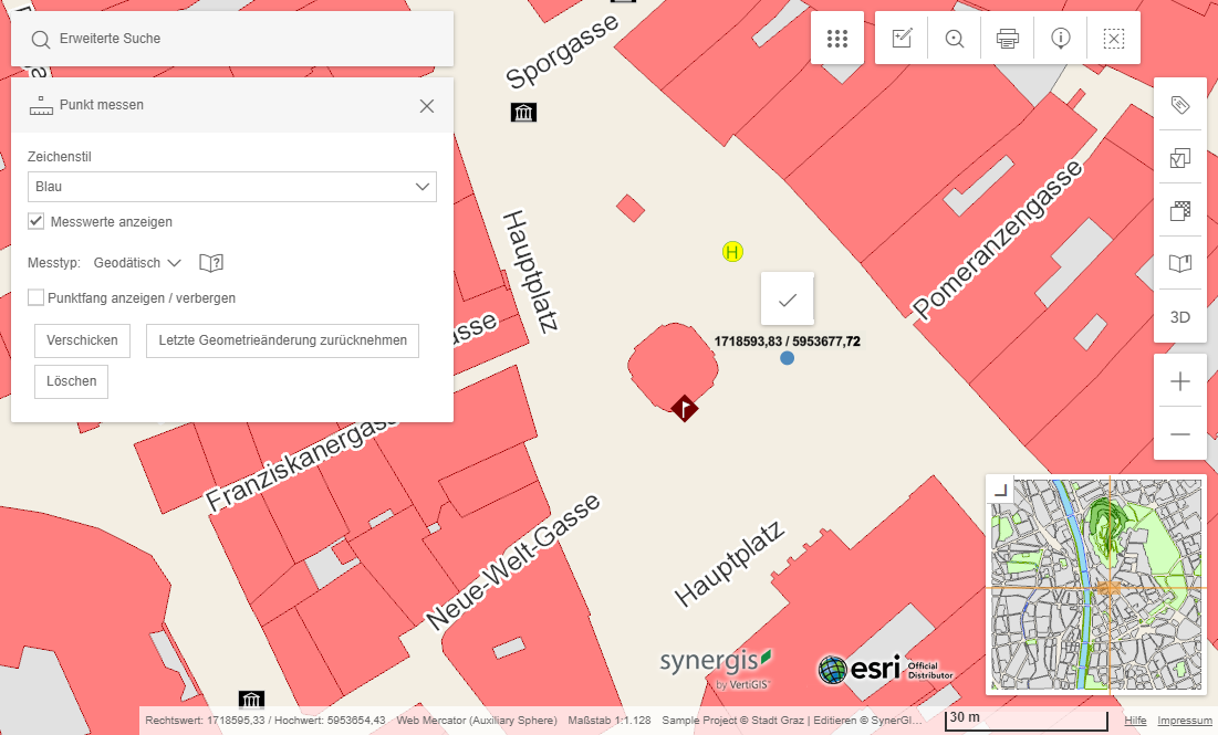 Punkt messen mit vordefiniertem Stil im WebOffice flex Client Punkt messen mit vordefiniertem Stil im WebOffice flex Client