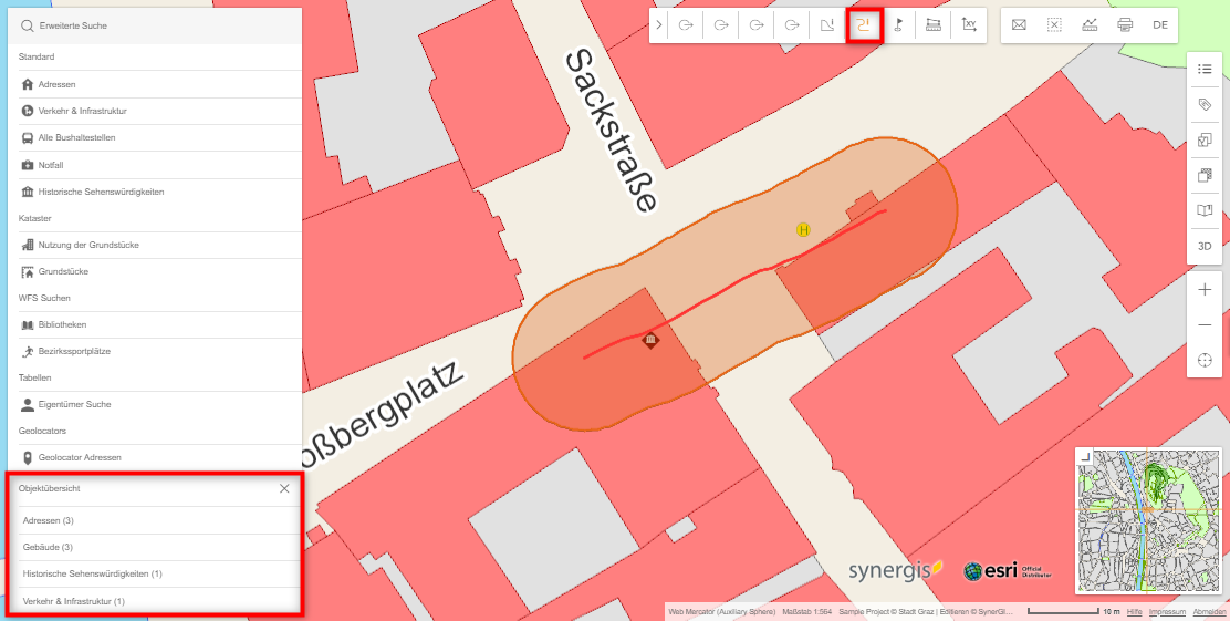 Linie selektieren im WebOffice flex Client