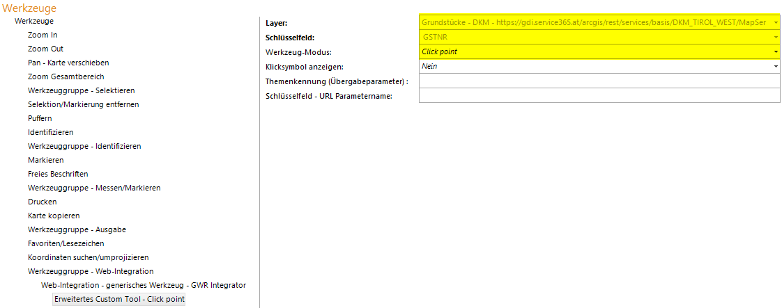 GWR-Integrator Erweitertes Custom Tool