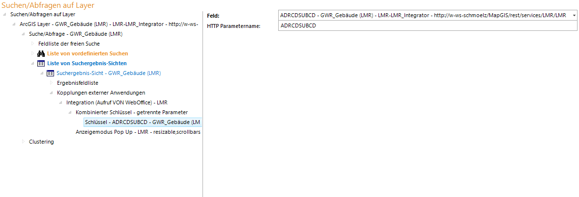 Konfiguration des Schlüsselfeldes für die LMR/ZMR Integration Konfiguration des Schlüsselfeldes für die LMR/ZMR Integration