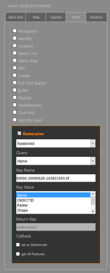 Rasterplan-Tool im MapWidget