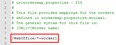 Konfiguration "uriworkermap.properties" für WebOffice 10.9 R5