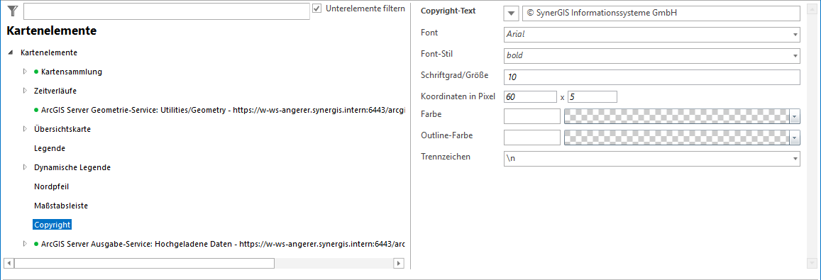 Konfiguration Copyright Konfiguration Copyright