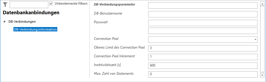 DB-Verbindungen - Konfigurationsparameter