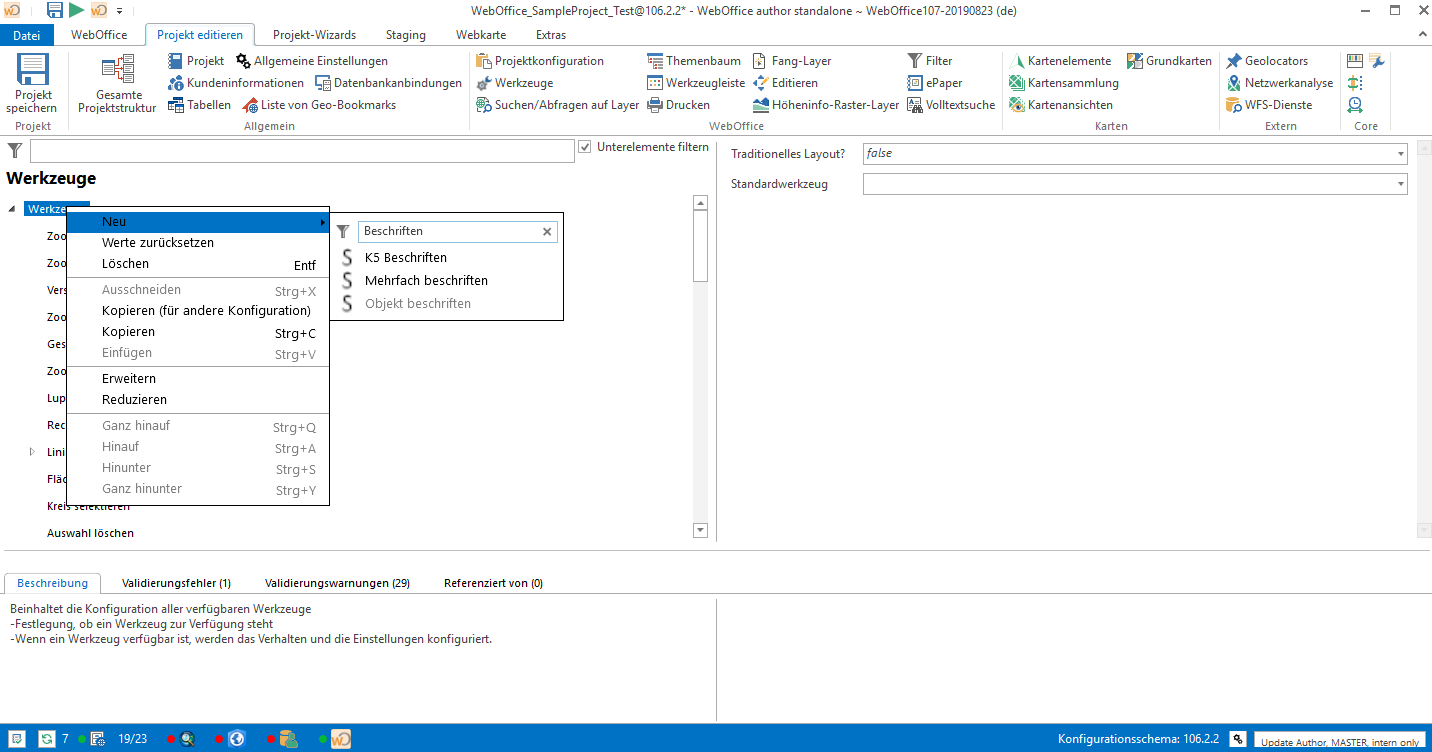 Filter auf hinzuzufügende Knoten