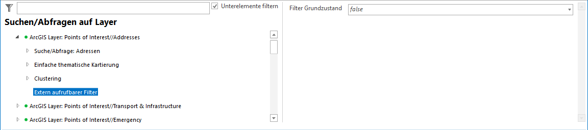 Konfiguration Extern aufrufbarer Filter