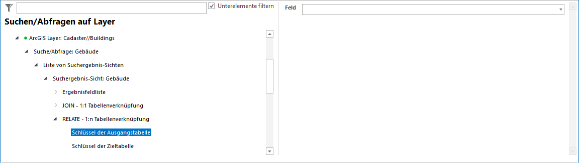 Schlüssel der Ausgangstabelle Konfiguration