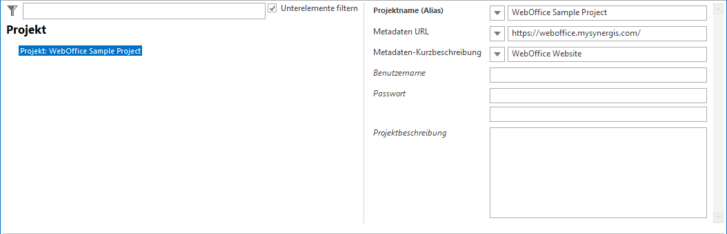 Projekteigenschaften