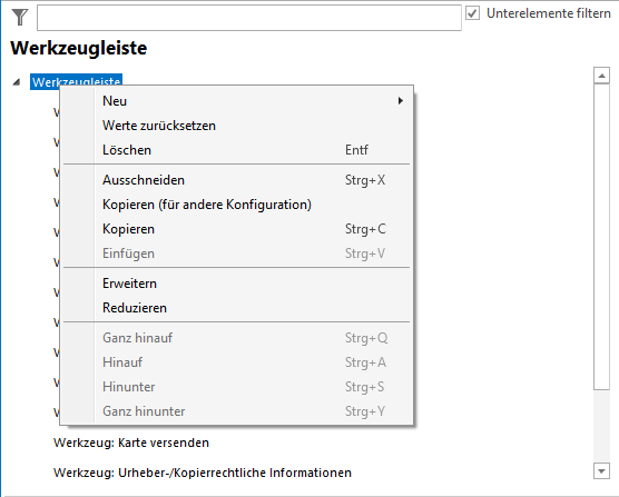 Alle Werkzeuge priorisieren