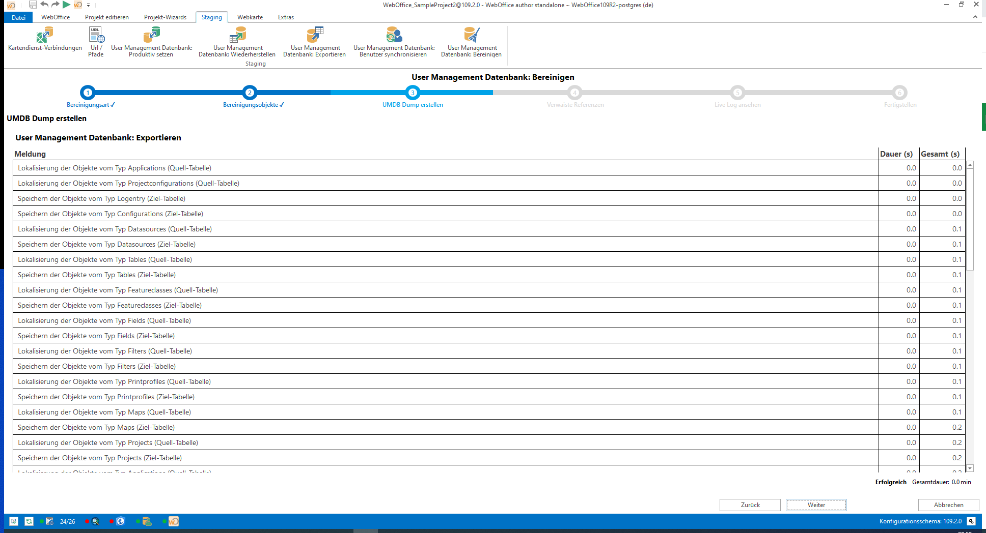 Erstellen eines Dumps der UMDB