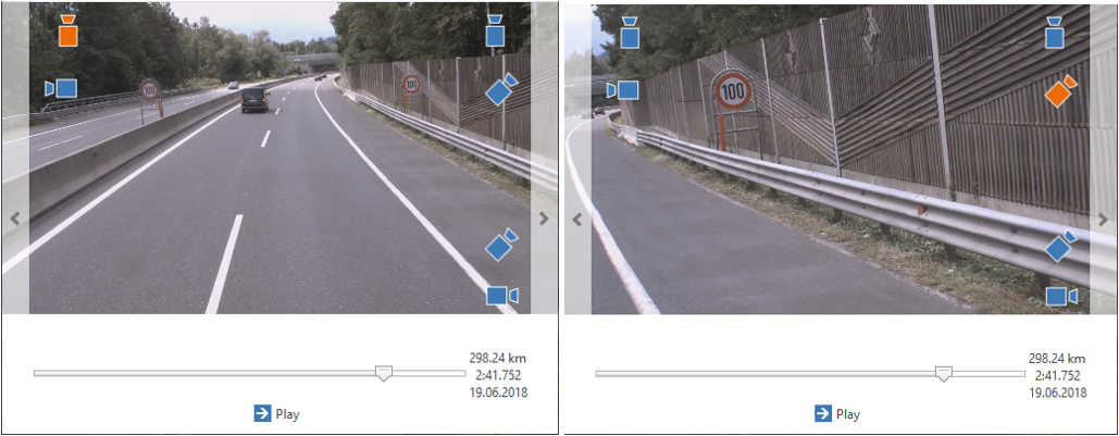 Possibility to switch between different cameras in the video window
