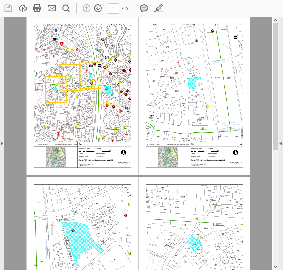 Print with print series of four selected objects Print with print series of four selected objects