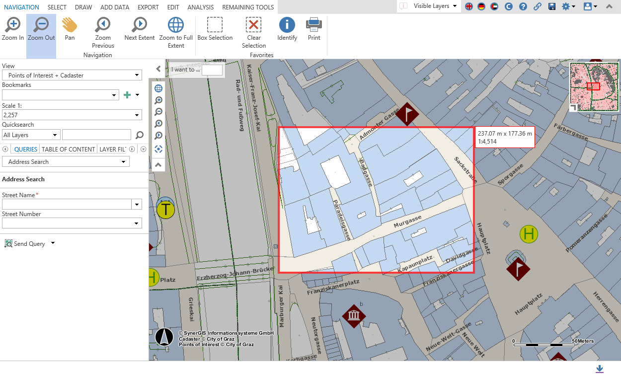 Specifying the map extent to zoom out