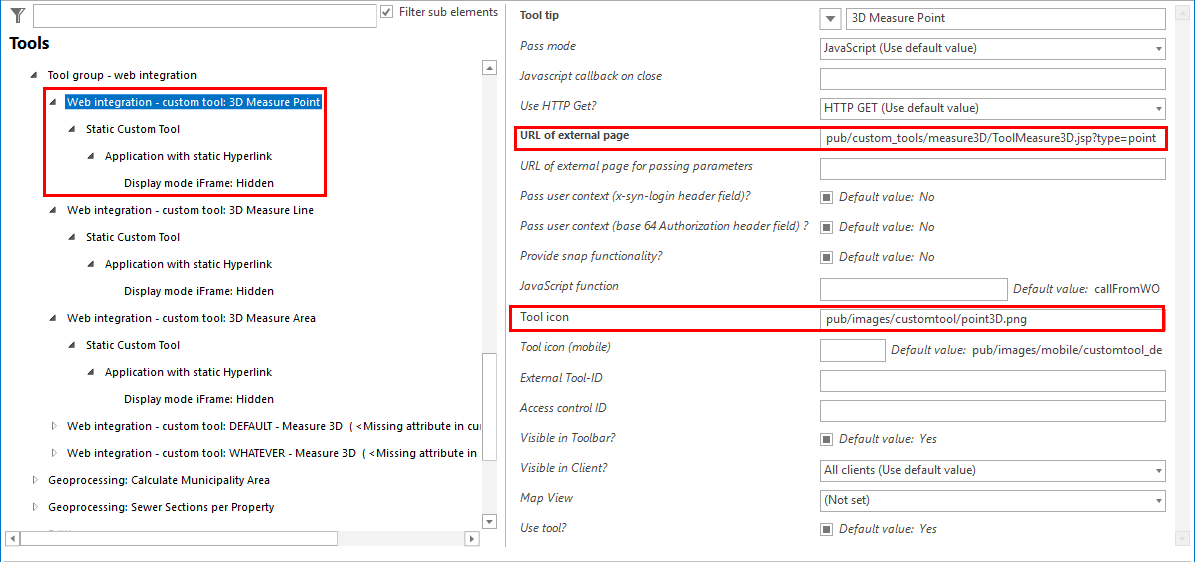 Configuration of a custom tool for 3D profile measuring type point Configuration of a custom tool for 3D profile measuring type point