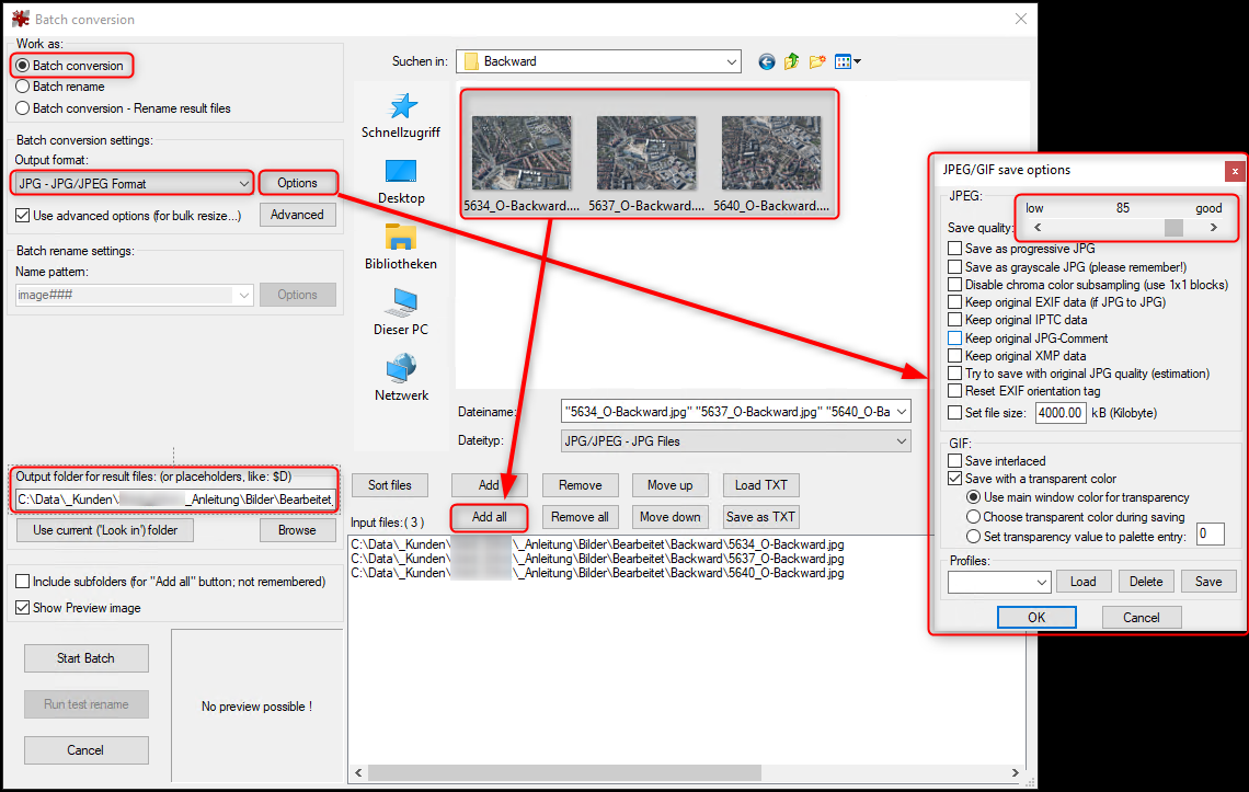 Configuration Batch Conversion - IrfanView Configuration Batch Conversion - IrfanView