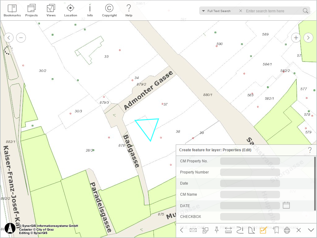 Editing fields in the WebOffice mobile client - tablet mode