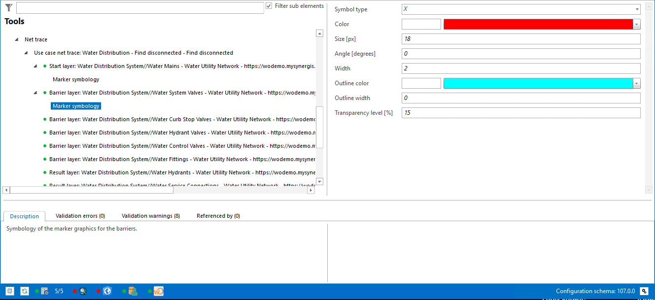 Barrier-Layer, Marker symbology