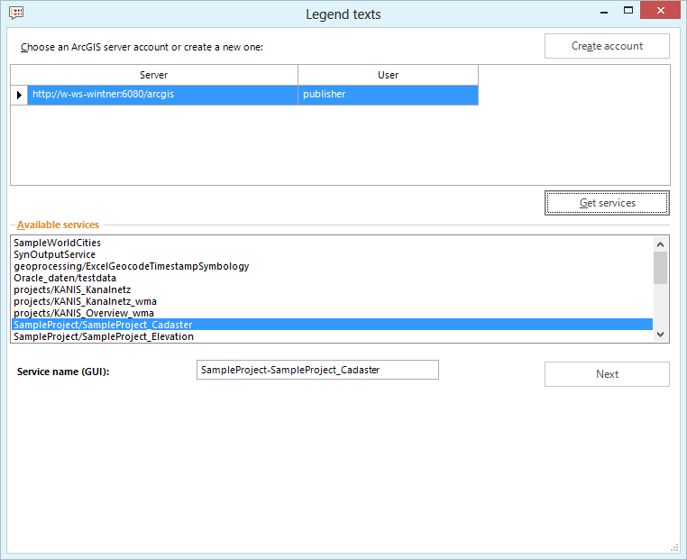 Legends texts dialog Legends texts dialog