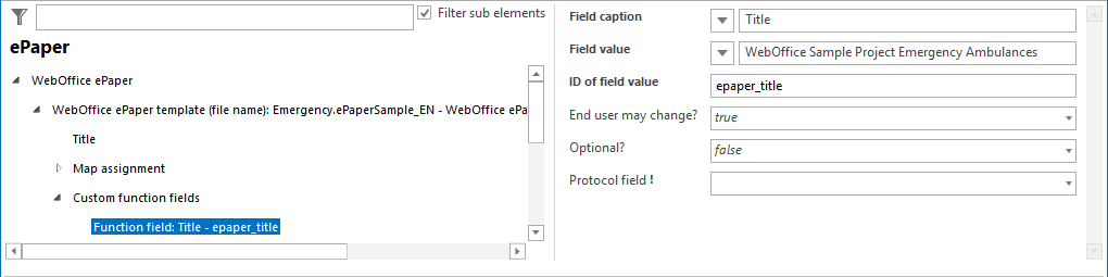 Custom function fields configuration Custom function fields configuration