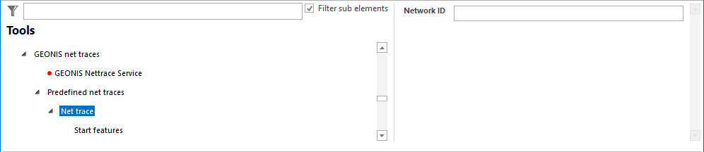GEONIS net trace configuration