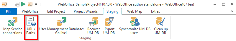 URL in WebOffice author standalone