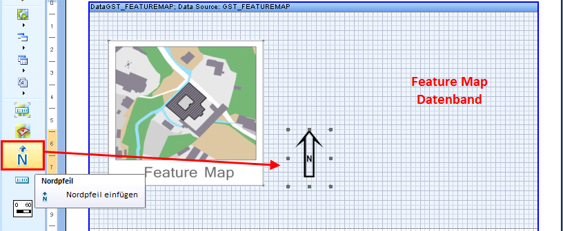 Nordpfeil einfügen