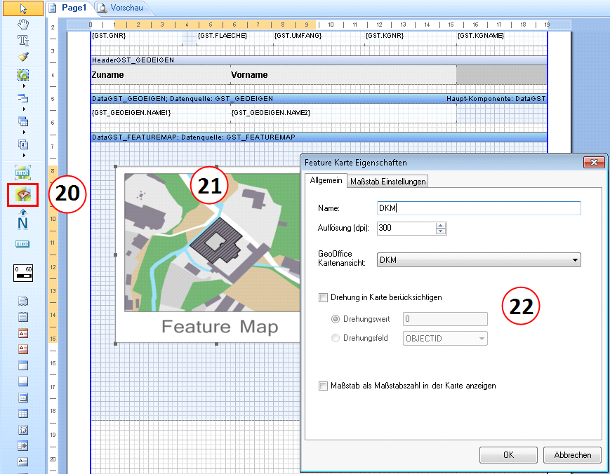 Feature Karte einfügen