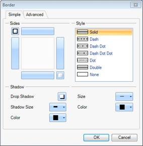 Definition Border and Shadow