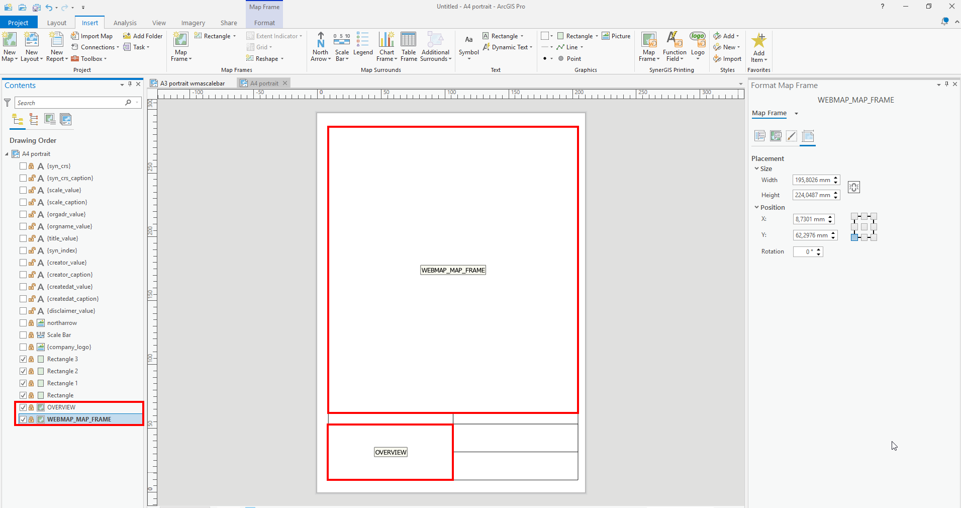 Layout File - Map Frame