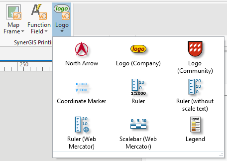 VertiGIS Printing Layout Designer - Logo Elemente