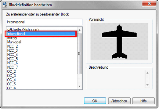 Block für Airport - International