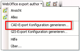 CAD-Export Konfiguration generieren