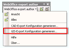 GIS-Export Konfiguration generieren