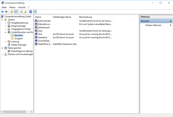 Erstellen des WebOffice Extensions Users