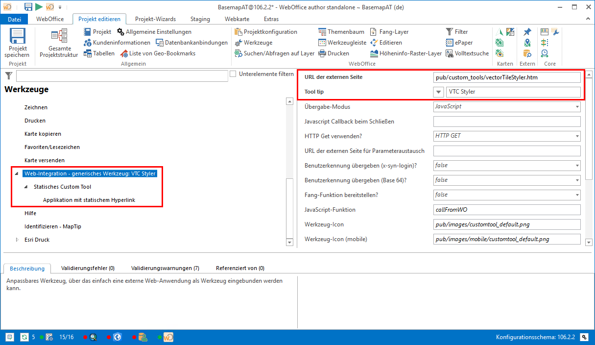 Web-Integration - Generisches Werkzeug