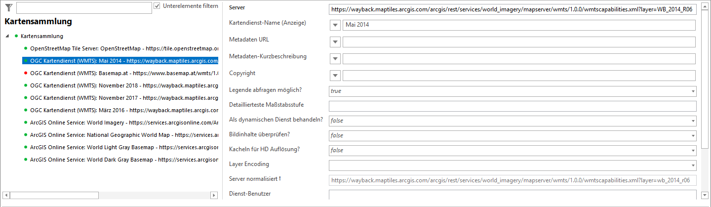 Einbindung des WMTS-Dienstes
