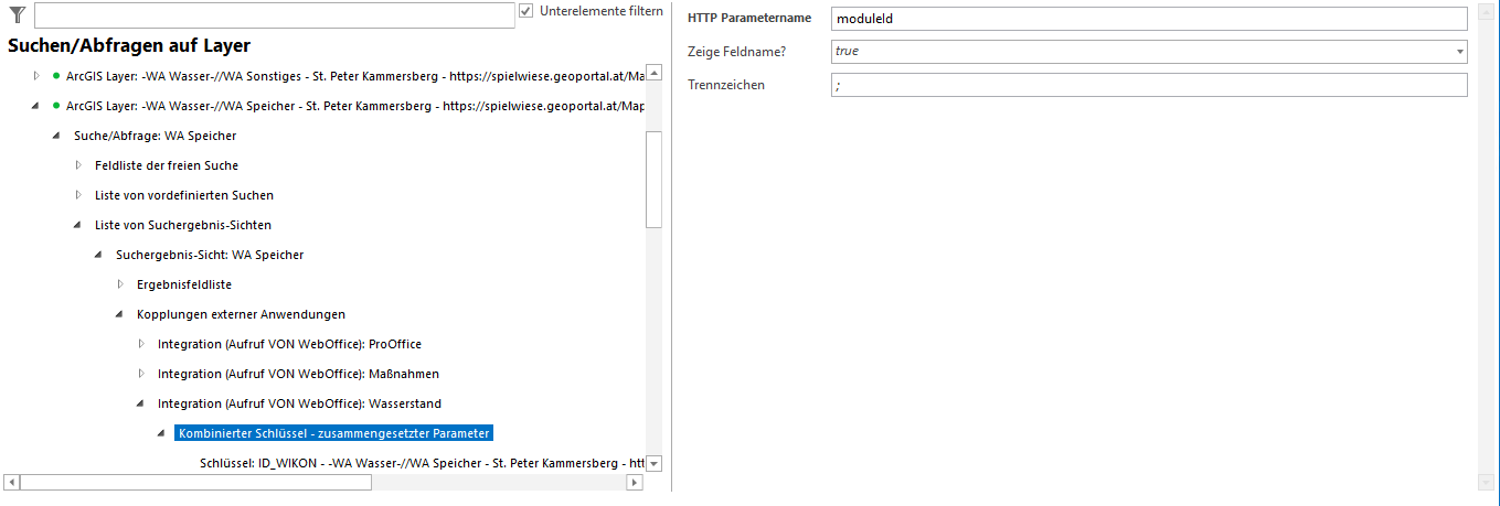 Konfiguration eines HTTP Parameternamens zur Abfrage von Informationen eines IoT Sensors