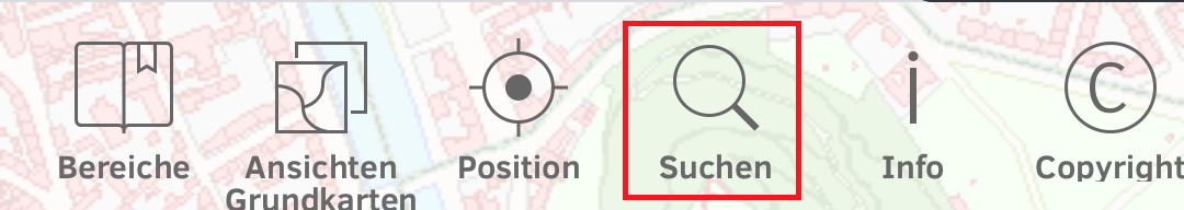 Suche auf kleinem Display