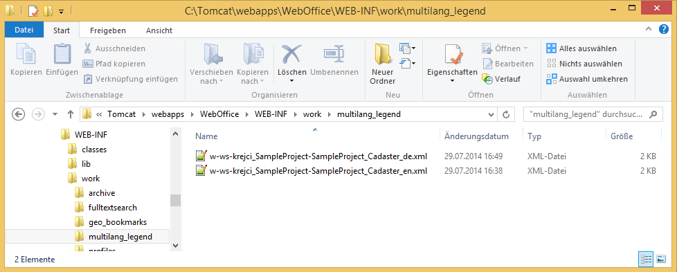 Anzeige der multilingualen Legenden XML-Datei für Deutsch und English im multilang_legend Verzeichnis der Applikation