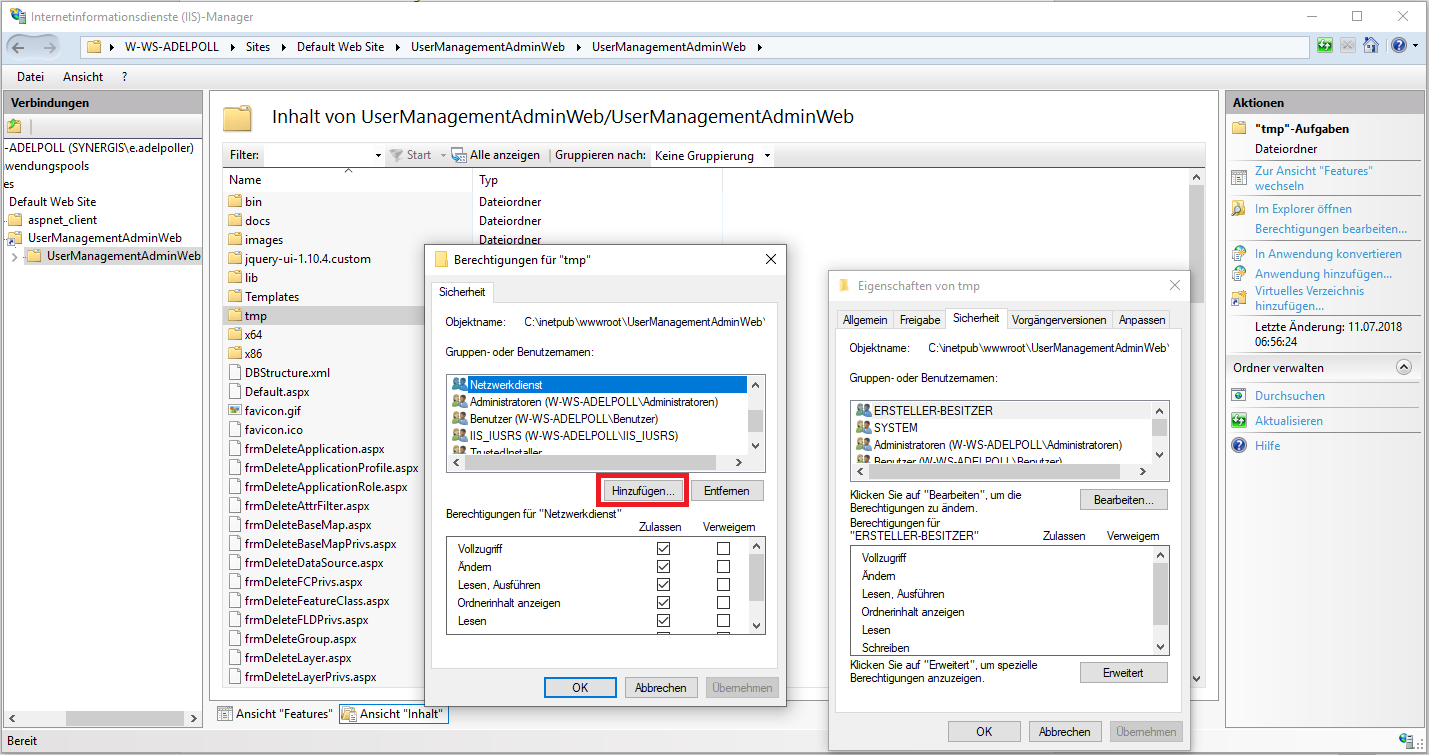 Anlegen von IIS_IUSRS, NETZWERKDIENST und IUSR Benutzer Anlegen von IIS_IUSRS, NETZWERKDIENST und IUSR Benutzer