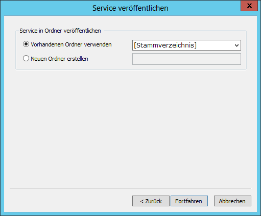 Service veröffentlichen