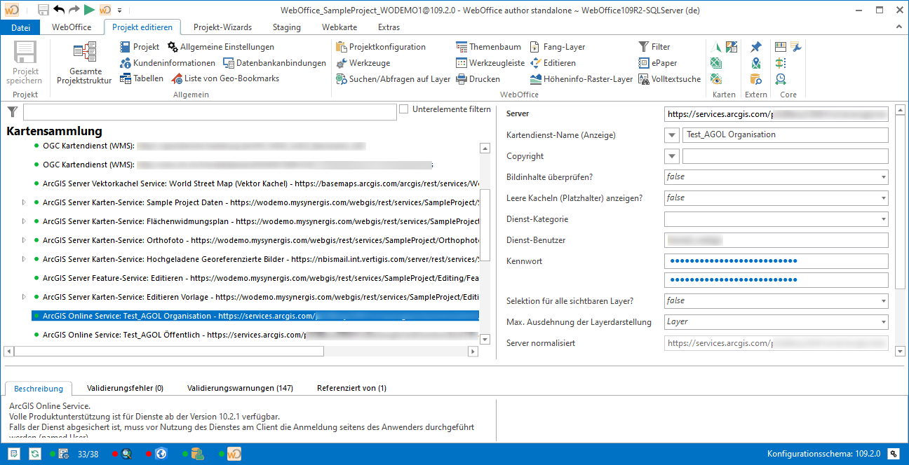 ArcGIS Online-Service Konfiguration ArcGIS Online-Service Konfiguration