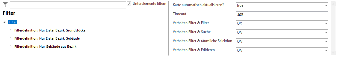 Konfiguration von Filter