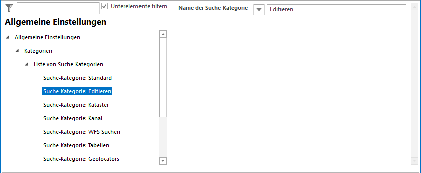 Konfiguration einer Suchkategorie