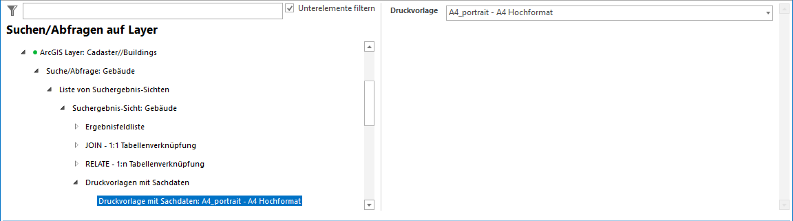 Druckvorlagen mit Sachdaten Konfiguration