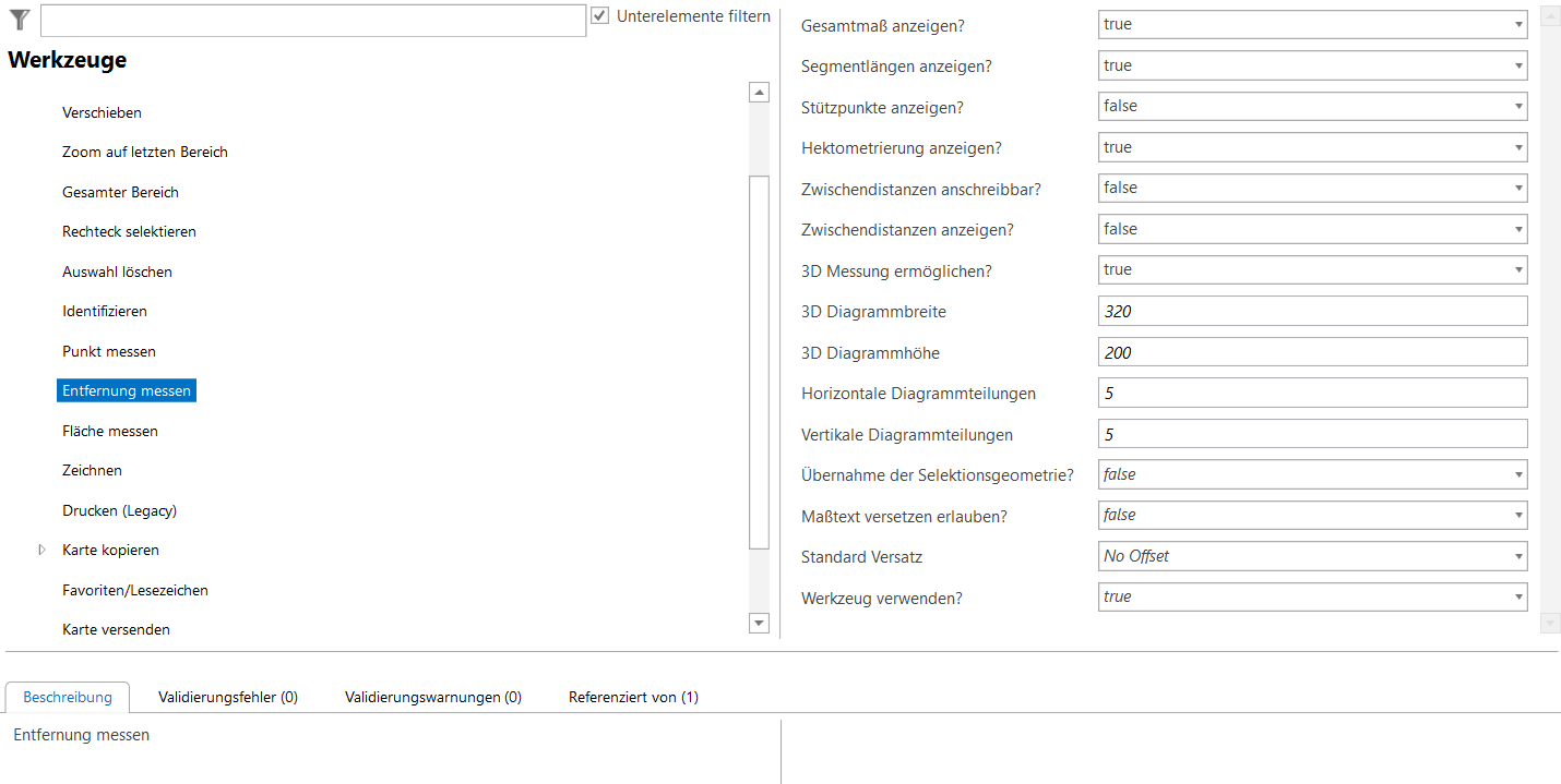 Konfiguration Messen - Distanzbestimmung