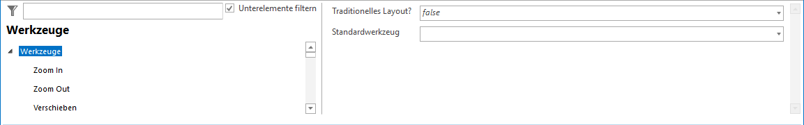 Konfiguration der Werkzeuge