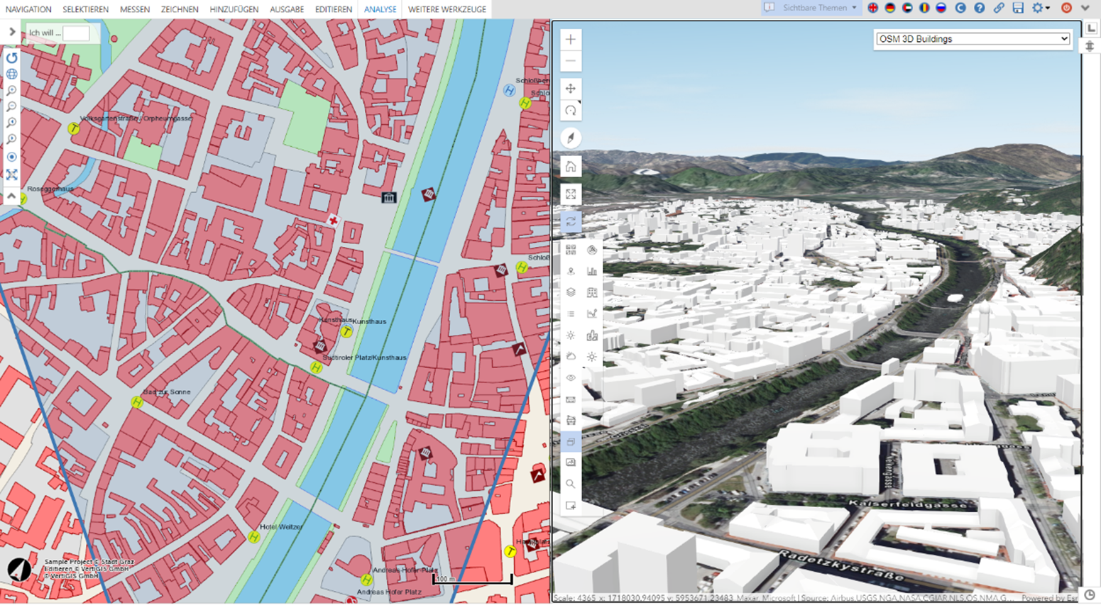 Figure 3: OSM 3D Buildings WebScene